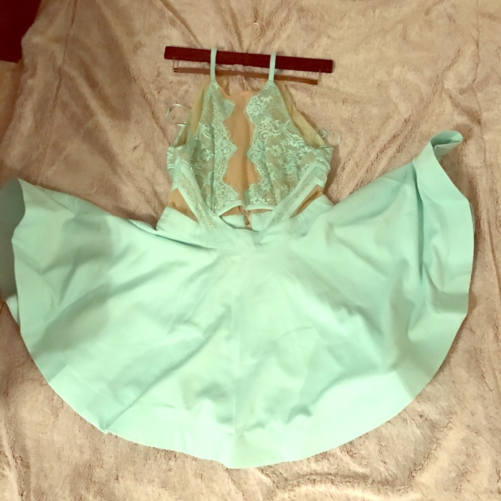 Mint blue dress:)